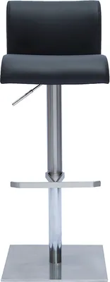 Produktbild von Miliboo - Design-Barhocker höhenverstellbar schwarz gebürsteter Edelstahl (2er-Set) SHEINA