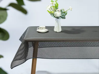 Produktbild von Kairo Weichschaum Tischdecke mit Paspelband, Garten Balkon Terrasse,Anthrazit, (Rund160x160cm)