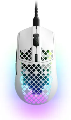 Produktbild von Kabelgebundene Maus Steelseries Aerox 3 Snow stark LED weiß Maus