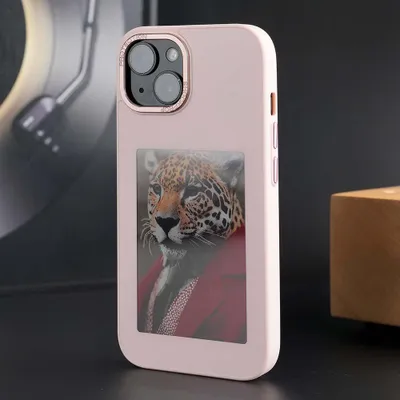 Produktbild von NFC E-Ink Hülle mit Display Für iPhone 15 Pro-Rosa