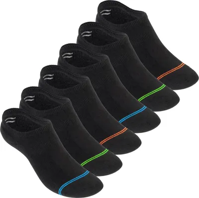 Produktbild von Footstar Damen und Herren Funktions Füßlinge (6 Paar) Unsichtbar mit Frotteesohle - Schwarz-Neon 47-50