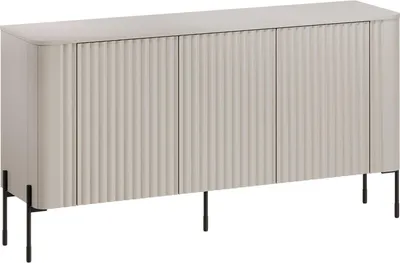 Image de Susegana - Buffet, 150x40x80 cm Beige, 3 Étagères