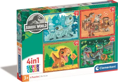 Productafbeelding van Clementoni puzzel 4-in-1 SuperColor Jurassic World 21521