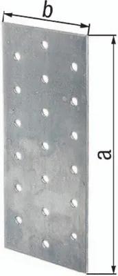 Immagine prodotto di Alberts 847111 Piastra forata, zincata Sendzimir, 300 x 80 mm, set da 25 pezzi