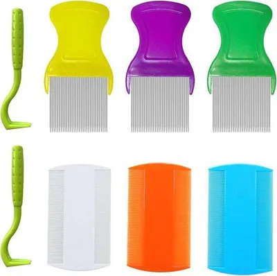 Obrázek produktu pro Hřebeny a sponky pro domácí mazlíčky, oboustranné, jemné, 6 kusů