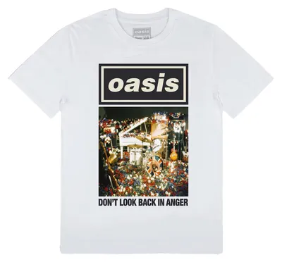 Produktbild von Oasis - "Don´t Look Back In Anger Single" T-Shirt für Herren/Damen Uni RO18110 (S) (Weiß)