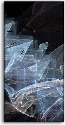 Produktbild von Wandbild Leinwand Bilder Wanduhr 30x60 Foto Bild abstrakte fraktale Malerei - schwarze Hände