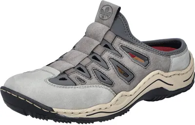 Obrázok produktu pre Rieker Clogs - Grey Syntetická koža : 39 : Normálna veľkosť: 39 Šírka: Normálna