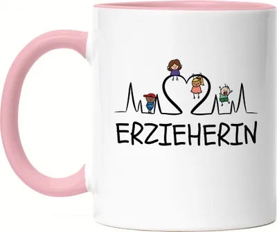 Produktbild von Erzieherin Tasse Rosa Geschenk Erzieherin Tagesmutter Kindergarten Dankeschön Abschiedsgeschenk