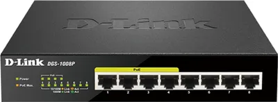 Imagen del producto de D-Link DGS-1008P/E Switch       D-Link DGS-1008P                    8*GE PoE retail
