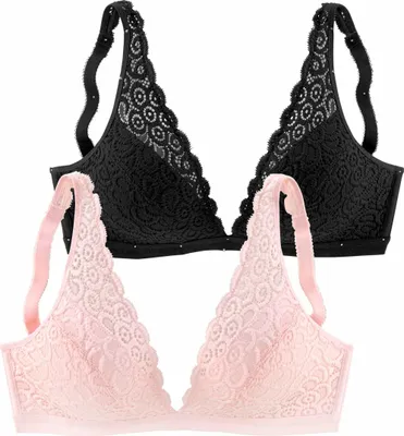 Produktbild von PETITE FLEUR Bralette-BH puder+schwarz Größe 90 B