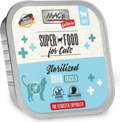 Produktbild von MAC's CAT Vetcare - Schale 16x100g  |  Huhn Sterilized