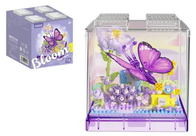 Image de Kit de construction mini KOCO, papillon en plastique, 471 pièces, dans une boîte de 11x12x11 cm