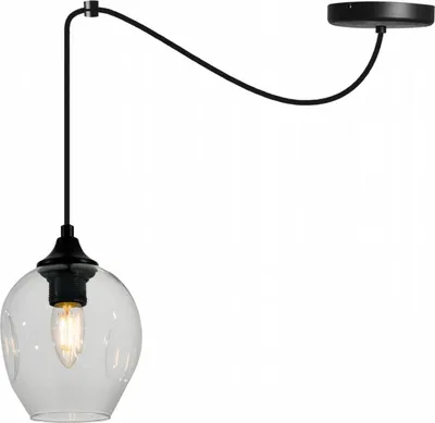 Produktbild von Prage Spider Hängelampe - Hängeleuchte in Spinnenform - Deckenlampe – Spinne Lampe mit 1 Kopf - Hängeleuchte aus Metall und Glas - Transparent