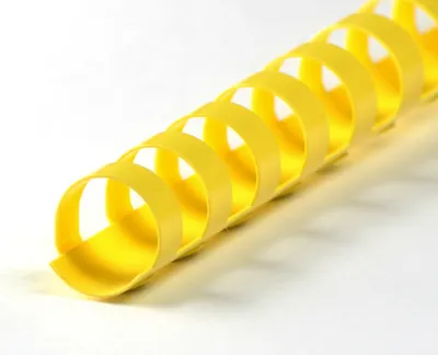 Produktbild von Plastikbinderücken 21 Ringe 4,5mm gelb