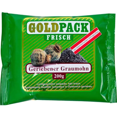 Image de Goldpack Grains de pavot gris frais râpés de qualité supérieure 200g