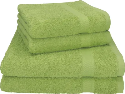 Produktbild von Betz 4-tlg. Handtuch-Set PREMIUM 100%Baumwolle 2 Duschtücher 2 Handtücher Farbe - avocadogrün