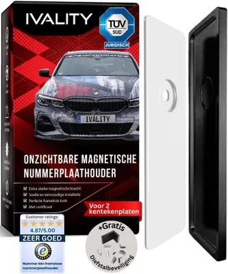 Image de Support magnétique pour plaque d'immatriculation de voiture