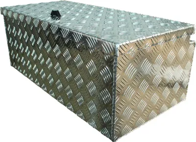 Anhänger-Aufbewahrungsbox aus Aluminium Deichselkasten Aluminium 750x380x295