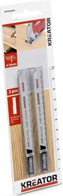 Immagine prodotto di Lame per seghetto alternativo HCS per legno - taglio dritto, 2 lame da 100 mm, 10 tpi (2,5 mm) 'U', taglio fine