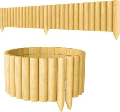 Image de Clôture de jardin en bois - Élément de clôture - 176 x 38 cm - Naturel - Pour terrasse et jardin