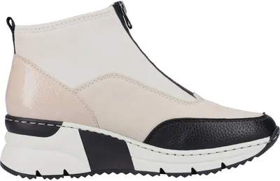 Produktbild von Rieker Damen Stiefelette High Top Sneaker Reißverschluss N6352, Größe:37 EU, Farbe:Beige