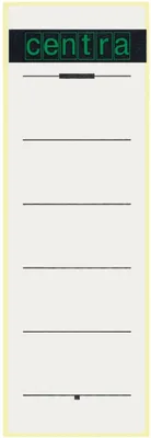 Produktbild von Rückenschilder selbstklebend 61x192mm VE=10x10 Stück weiß