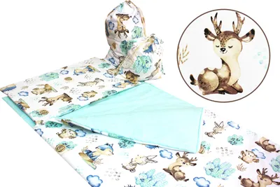 Produktbild von KINDER SCHLAFSACK 70x125 cm  mit Reißverschluss 100 % Baumwolle MUSTER L1