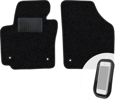 Image de moto-MOLTICO Tapis de sol avant Auto Velours Tapis de voiture noir Set de 2 pièces convenant à la Seat Altea XL 2004-2015