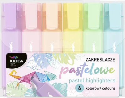 Obrázek produktu pro Pastelové zvýrazňovače Kidea, 6 barev