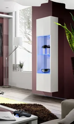 Produktbild von Vitrine mit Beleuchtung FREYA – weiß
