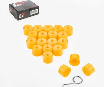 Produktbild von 20x Radschrauben Kappen 17mm gelb für MAZDA HONDA TOYOTA SUZUKI MITSUBISHI