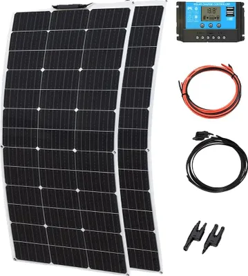 Obrázek produktu pro Flexibilní solární panel, vysoká účinnost, univerzální kompatibilita, 300W sada 12V 24V