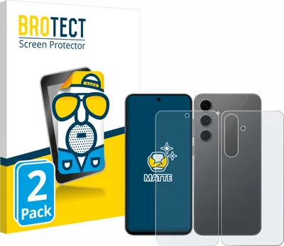 Produktbild von 2x BROTECT Schutzfolie für Samsung Galaxy S24 FE (Display+Rückseite) Displayschutz Displayschutzfolie Folie Matt Entspiegelungsfolie