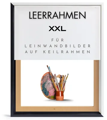Produktbild von Monframe Schattenfugenrahmen XXL 100x100 cm - MIX - Leerrahmen mit Tiefeneffekt aus MDF Holz in zerlegter Form - für Leinwandbilder auf Keilrahmen