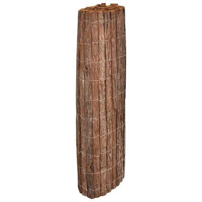 Image de vidaXL Clôture en écorce brune 100 x 600 cm Écorce