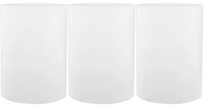 Acryl-Lampenschirm 3er-Set, rund, weiß, für Tischlampen