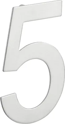 Image de Chiffre 5 à visser, inox, H.100mm - THIRARD