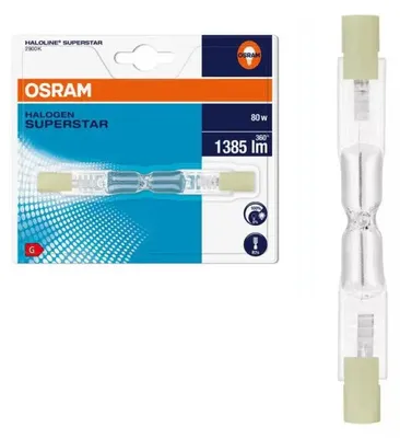 Image de Tube halogène 80W ~ 1400Lm (équiv. 100W) R7S 78 mm 2800K