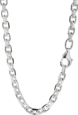 Produktbild von Halskette 40cm Anker diamantiert aus 925 Silber Collier 3,0mm breite Silberkette