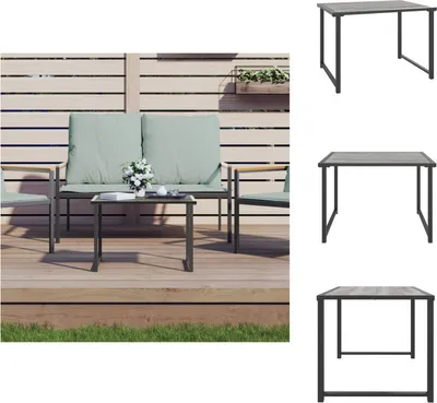 Image de vidaXL Table de jardin Anthracite 55x40x37 cm Acier - Tables de jardin