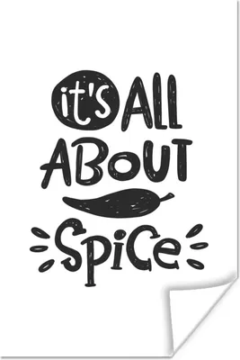 Produktbild von MuchoWow® Poster Zitate - Kochen - Paprika 80x120 cm - Papierdruck