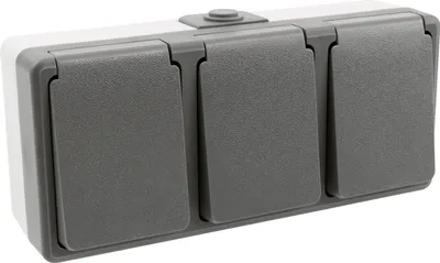 Produktbild von SECURE Feuchtraum Dreifachsteckdose IP44 Aufputz 3-fach Steckdose für Keller, Garage