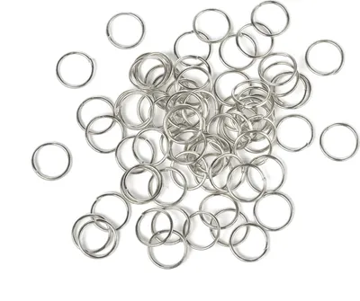 Produktbild von VBS Ringel, Ø8mm, 70 Stück Silberfarben