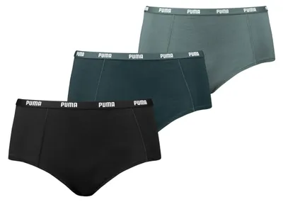 Immagine prodotto di Pantaloni corti da donna Puma, modello mini boxer, colore verde, taglia XS (EU)