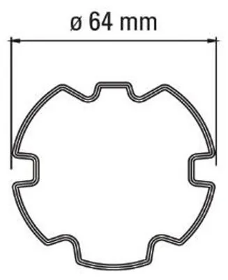 Image de Adaptateur cannelé pour tube ZF 64 - FAAC - 132266
