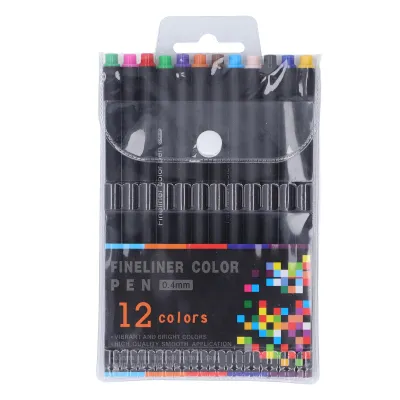 Produktbild von 12-teiliges Sublimationstintenstift-Set, mehrfarbig, 0,4 mm feine Spitze, Wärmeübertragungsstift mit Adapter Nr. 6 zum Erkunden