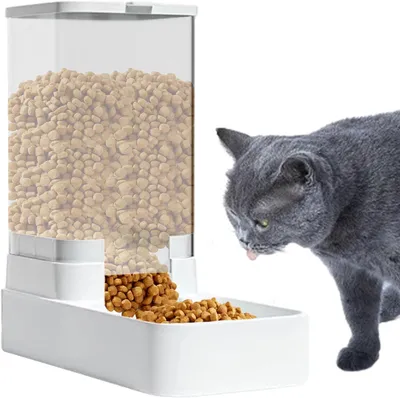 Produktbild von Automatischer Wasser- und Futterspender | Schwerkraftnapf für Hunde und Katzen | Wasserspender, 3,8 l