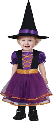 Produktbild von FIESTAS GUIRCA Fliederfarbenes Hexenkostüm für Baby Mädchen - Baby Halloween Kostüm mit Hexenhut 12-18 Monate FIESTAS GUIRCA