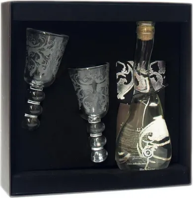 Produktbild von U'Luvka Vodka + Box mit 2 Gläsern 100ml 40% Vol.